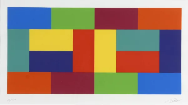 Richard Paul Lohse — Zwei gleiche Farbgruppen, 1986