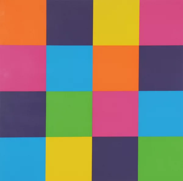 Richard Paul Lohse — Serielle Ordnung in vier vertikalen Reihen, 1982