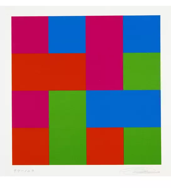 Richard Paul Lohse — Vier verschränkte farbmengengleiche Gruppen — Galerie Kornfeld