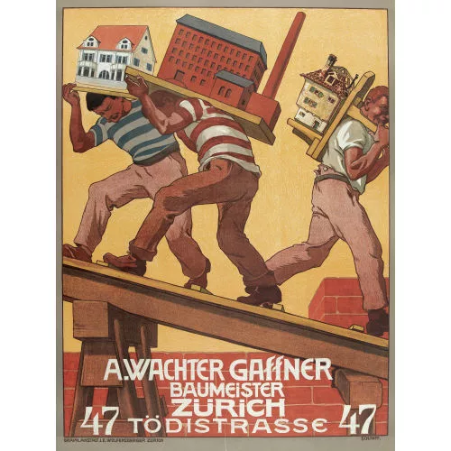 Richard Schaupp — "A. Wachter Gaffner Baumeister Zürich".