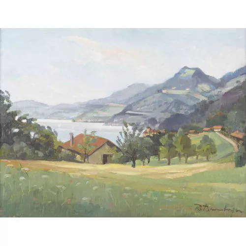Robert Baumberger — Seeufer im Frühling.