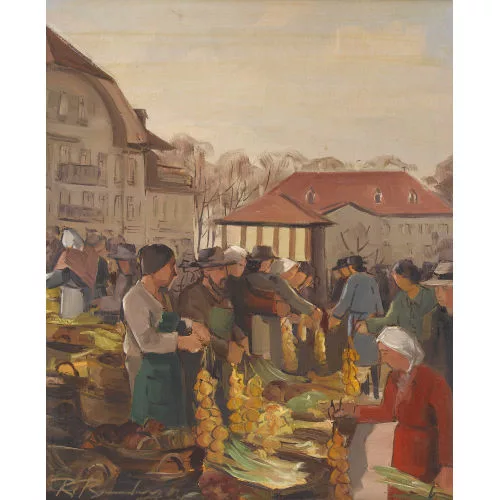 Robert Baumberger — Zibelemärit auf dem Waisenhausplatz.