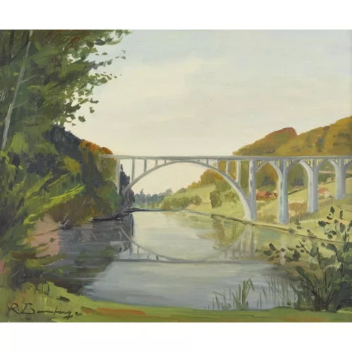 Robert Baumberger — Die Halenbrücke bei Bern.