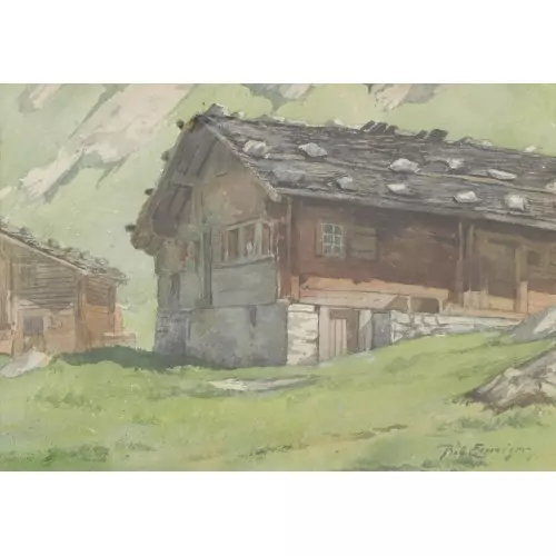 Alphütte am Berghang