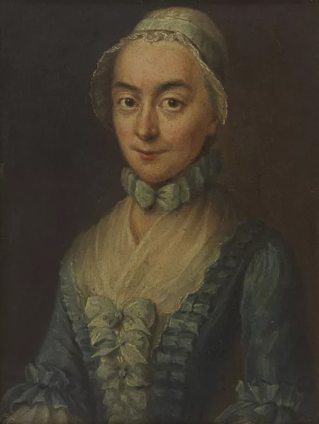 Robert Gardelle II, fils — Portrait double avec Marie Gardelle à la robe bleue