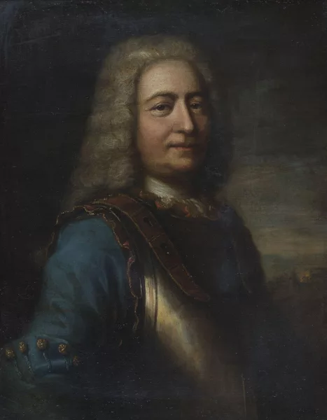 Robert Gardelle II, fils — Portrait de gentilhomme en cuirasse et gilet bleu