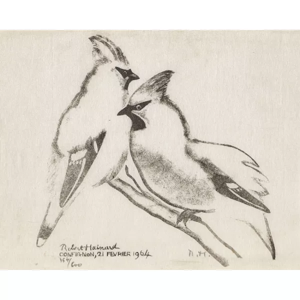 Robert Hainard — "Deux jaseurs se faisant la cour".