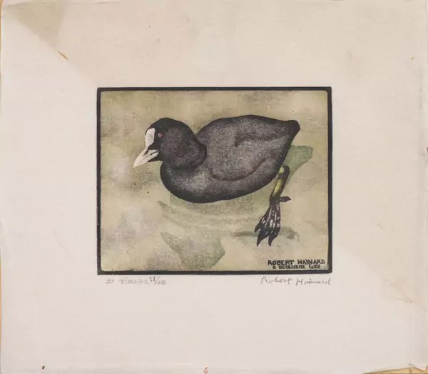 Robert HAINARD (1906-1999), "Foulque", gravure sur bois — DognyAuction