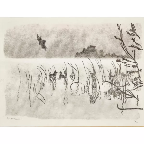 Robert Hainard — "La dernière chauve-souris à l'aube".