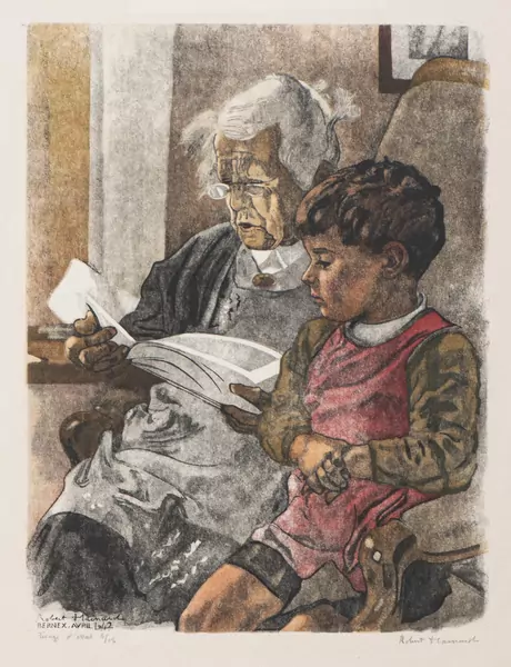 Robert HAINARD (1906-1999), "La Bisaïeule", gravure sur bois — DognyAuction