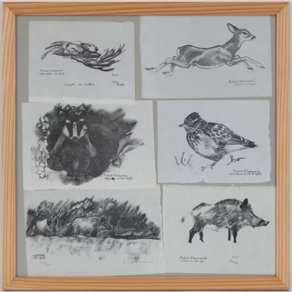 Robert Hainard — 6 bois gravés monochromes