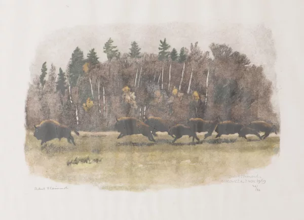 Robert Hainard — Robert HAINARD (1906-1999) "Horde de bisons"