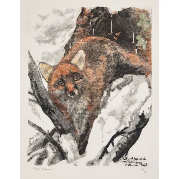Robert Hainard — "Le renard passe sous moi".
