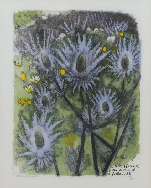 Robert HAINARD (1906-1999), "Chardons bleus", gravure sur bois — DognyAuction