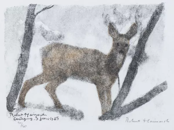 Robert HAINARD (1906-1999), 'Chevrette à la tombée de la nuit', lithographie — DognyAuction