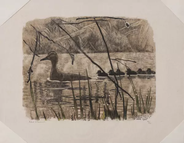 Robert HAINARD (1906-1999), "Cane et canetons à l'aube" — DognyAuction