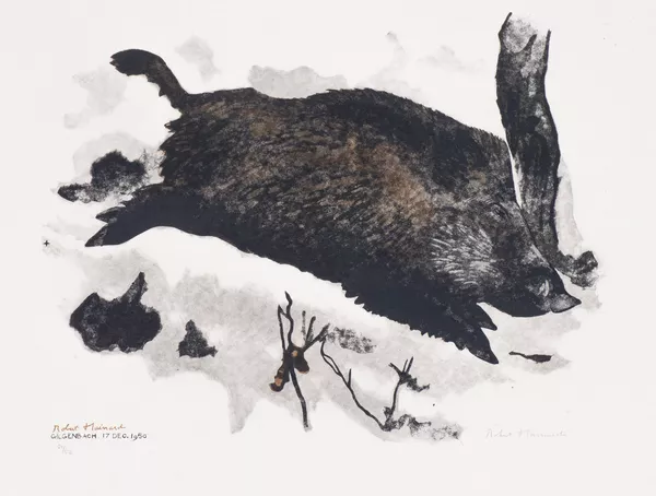 Robert Hainard (1906-1999), "Sanglier de profil". — DognyAuction