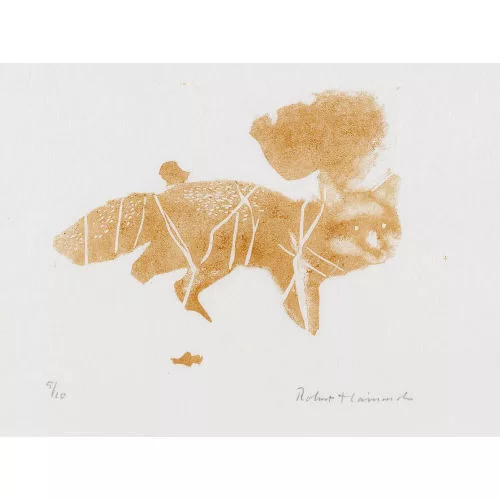 Robert Hainard — Renard sortant du terrier.