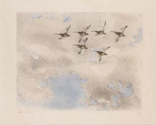Robert Hainard (1906-1999), "Le vol des bécasses". — DognyAuction