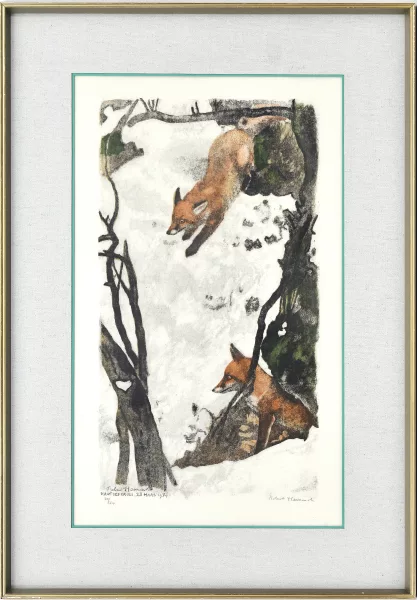 Robert Hainard — Renards dans la neige,