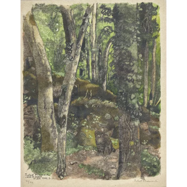 Robert Hainard — "Chat dans les bois".