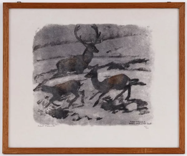 Robert Hainard — Robert Hainard (1906-1999), Cerf et biches dans la