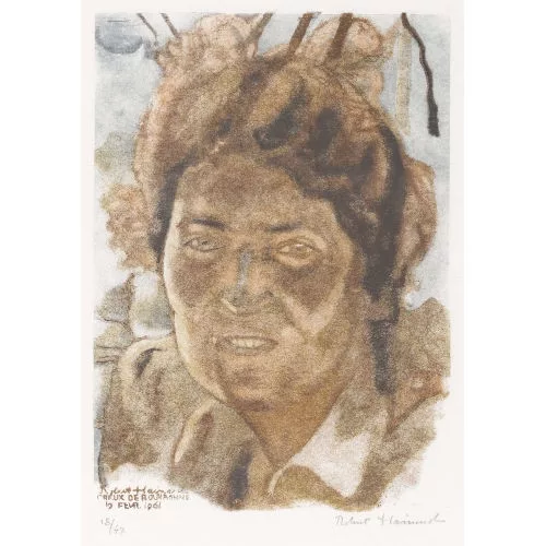 Robert Hainard — "Germaine au soleil sur la neige".