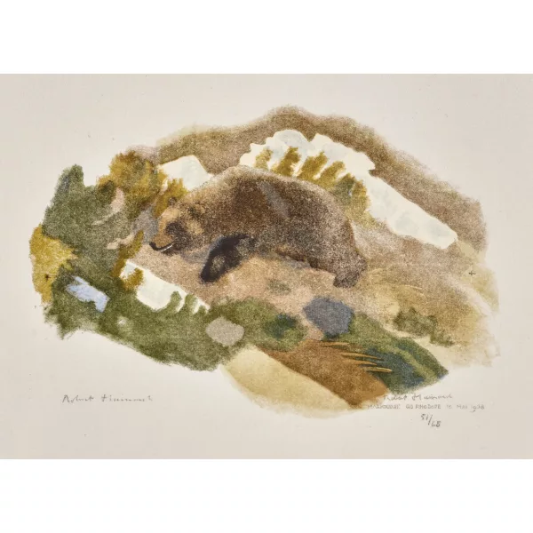 Robert Hainard — "Ours courant en montant".