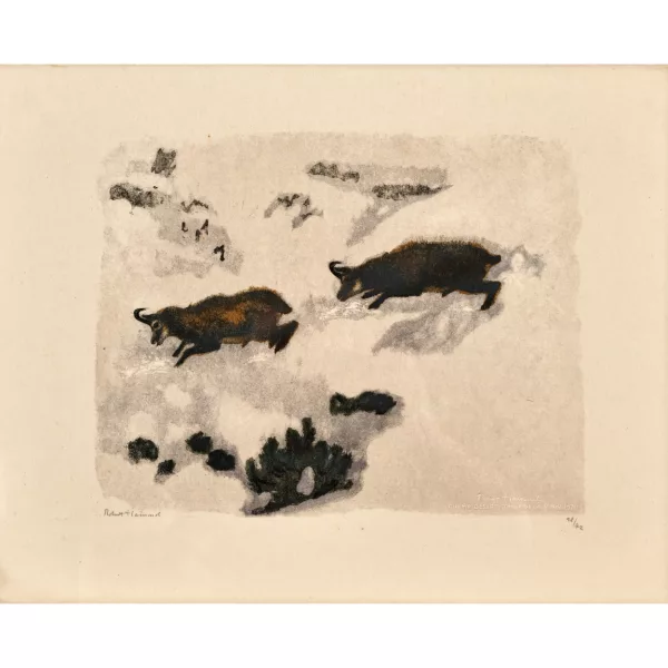Robert Hainard — "Poursuite de chamois".