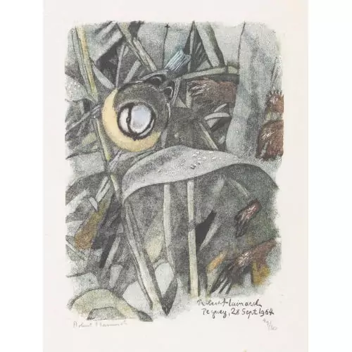 "Mésange bleue dans les roseaux"