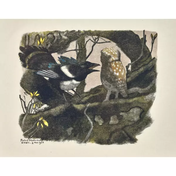 "Chevêche et pie"