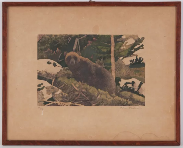 Robert Hainard — Ours regardant, Markoudjik, 14 mai 1938,