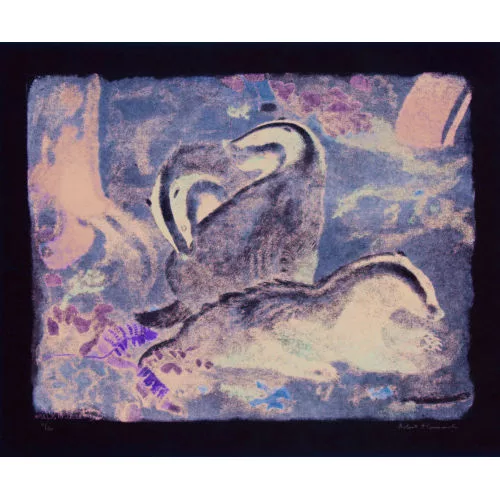 Robert Hainard — Blaireaux par une chaude soirée.