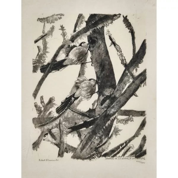 Robert Hainard — "Mésanges à longue queue dans le givre".