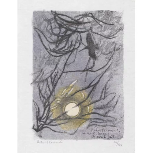 Robert Hainard — "Bécasse et pleine lune".