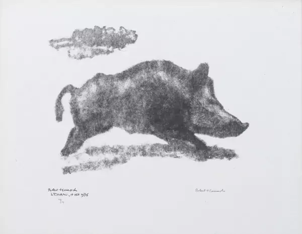 Robert HAINARD (1906-1999), "Grand sanglier galopant", gravure sur bois — DognyAuction