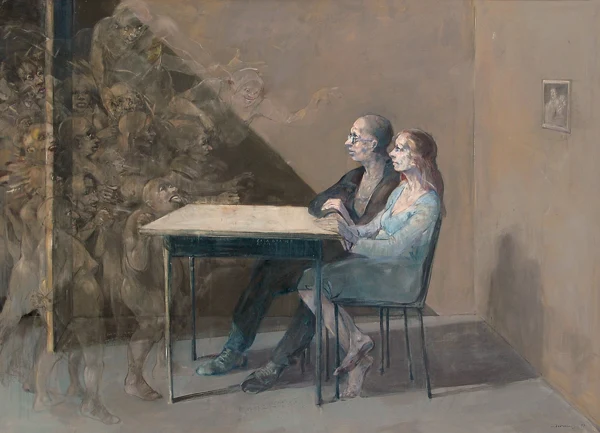 Robert Indermaur — Besucher ohne Schatten, aus der Serie "Casa Grande", Room 5, 1997