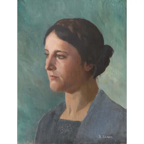 Robert Kiener — "Portrait de jeune femme".