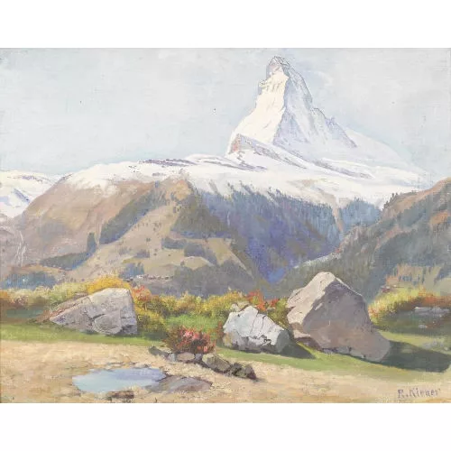 Robert Kiener — Das Matterhorn im Vorfrühling.