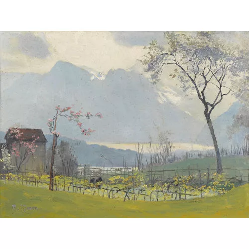 Robert Kiener — "Landschaft am Comersee".