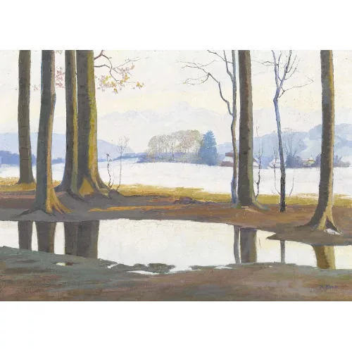 Robert Kiener — Herbstliche Uferpartie.