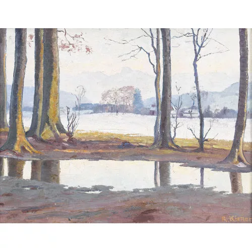 Robert Kiener — Herbstliche Uferpartie.