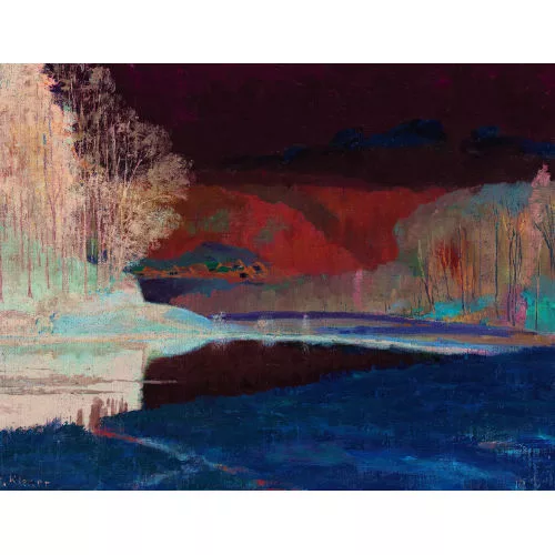 Robert Kiener — Herbstliche Flusspartie bei Eymatt.