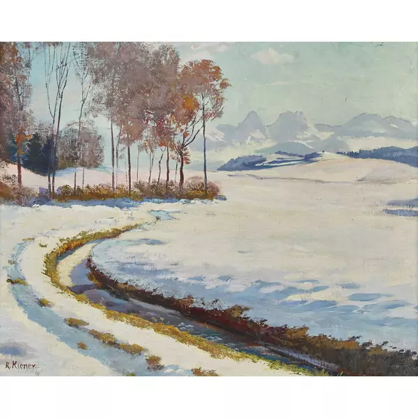 Sonnige Winterlandschaft mit Stockhorn