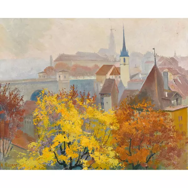 Berner Stadtpartie im Herbst
