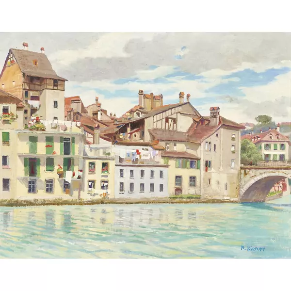 Häuserzeile bei der Berner Untertorbrücke