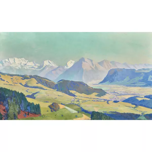 Blick auf die Berner Alpen und den Niesen