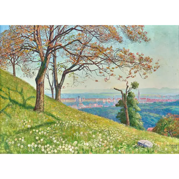 "Nussbäume im Frühling"