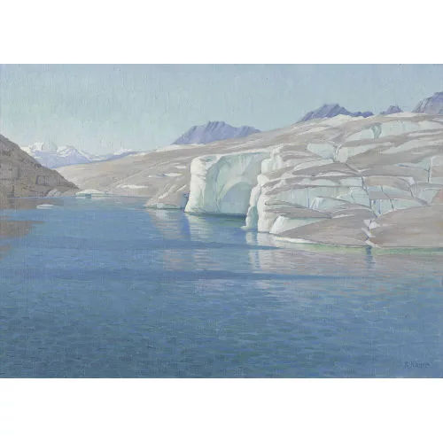 Robert Kiener — Bergsee mit Gletscher.