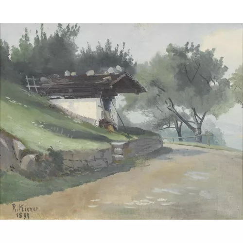 Robert Kiener — Wegpartie bei Iseltwald am Brienzersee.